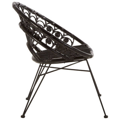 Manado Black Natural Rattan Chair