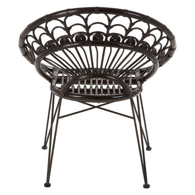 Manado Black Natural Rattan Chair