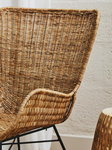 Manado Curved Design Natural Rattan Chair