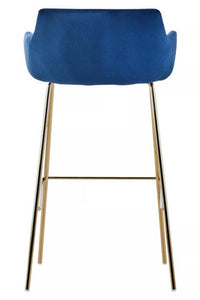 Tamzin Blue Velvet Low Back Bar Chair