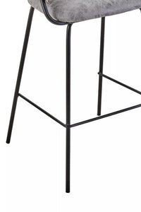 Tamzin Grey Faux Leather Bar Chair