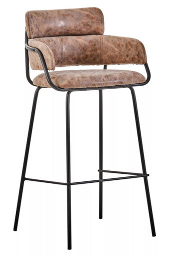 Tamzin Brown Faux Leather Bar Chair