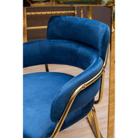 Tamzin Blue Velvet Bar Chair