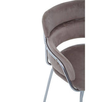 Tamzin Mink Velvet Bar Chair