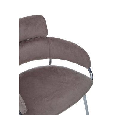 Tamzin Mink Velvet Bar Chair