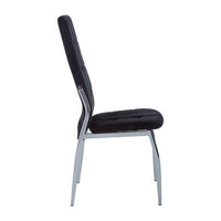 Tamzin Black Velvet High Back Dining Chair