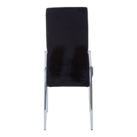 Tamzin Black Velvet High Back Dining Chair