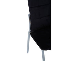 Tamzin Black Velvet High Back Dining Chair