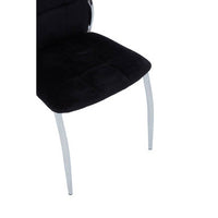 Tamzin Black Velvet High Back Dining Chair