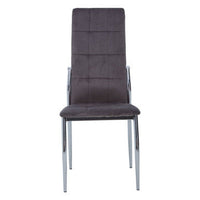 Tamzin Grey Velvet High Back Dining Chair