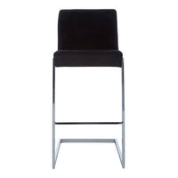 Tamzin Black Velvet Bar Chair With Low Back