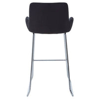 Tamzin Black Velvet Bar Chair With Low Arms