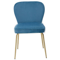 Tamzin Blue Velvet Tapered Back Dining Chair
