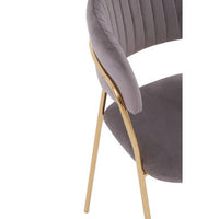 Tamzin Mink Channel Gold Finish Dining Chair