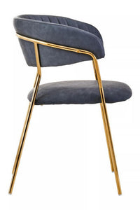 Tamzin Dark Grey Faux Leather Dining Chair