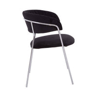 Tamzin Black Channel Chrome Finish Dining Chair