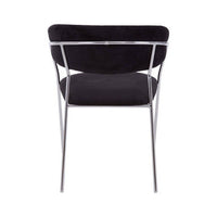 Tamzin Black Channel Chrome Finish Dining Chair
