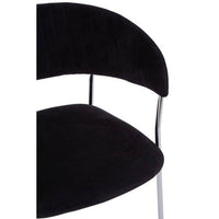 Tamzin Black Channel Chrome Finish Dining Chair