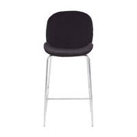 Tamzin Black Velvet Chrome Finish Bar Chair