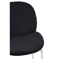 Tamzin Black Velvet Chrome Finish Bar Chair