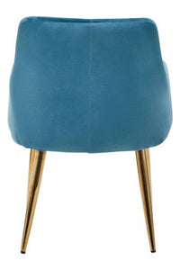 Tamzin Light Blue Velvet Angular Dining Chair