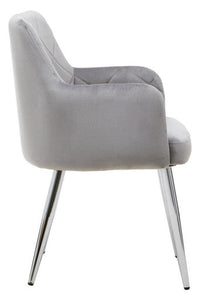 Tamzin Mink Velvet Splayed Dining Chair