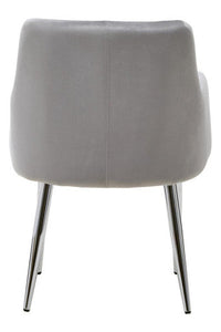 Tamzin Mink Velvet Splayed Dining Chair