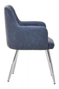 Tamzin Dark Grey And Chrome Dining Chair