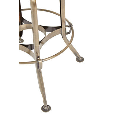 Gator Ash Wood Seat Metallic Stool