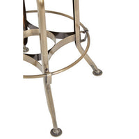 Gator Ash Wood Seat Metallic Stool