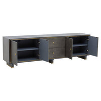 Deskey Grey Shagreen Effect Media Unit