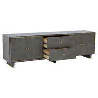Deskey Grey Shagreen Effect Media Unit
