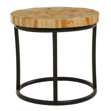 Malang Round Table With Iron Frame
