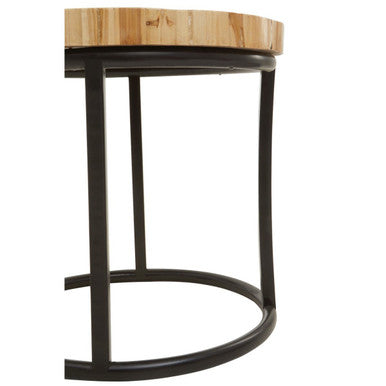 Malang Round Table With Iron Frame