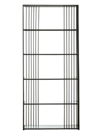 Trento Five Tier Black Bookshelf