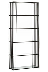 Trento Five Tier Black Bookshelf