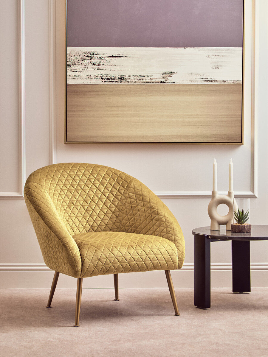 Tania Gold Velvet Occasional Chair