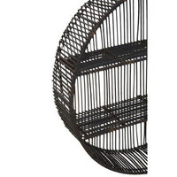 Batu Large Black Rattan Wall Shelf