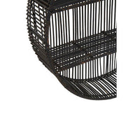Batu Large Black Rattan Wall Shelf