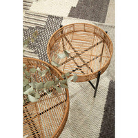 Batu Set Of 2 Natural Rattan Side Tables