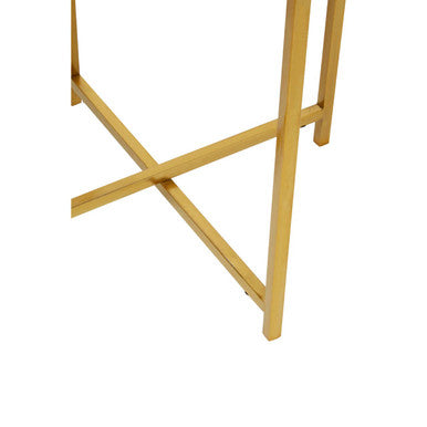 Enzo Set Of Two Black Wire And Gold Frame Tables