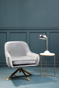 Avery Grey Velvet Chair