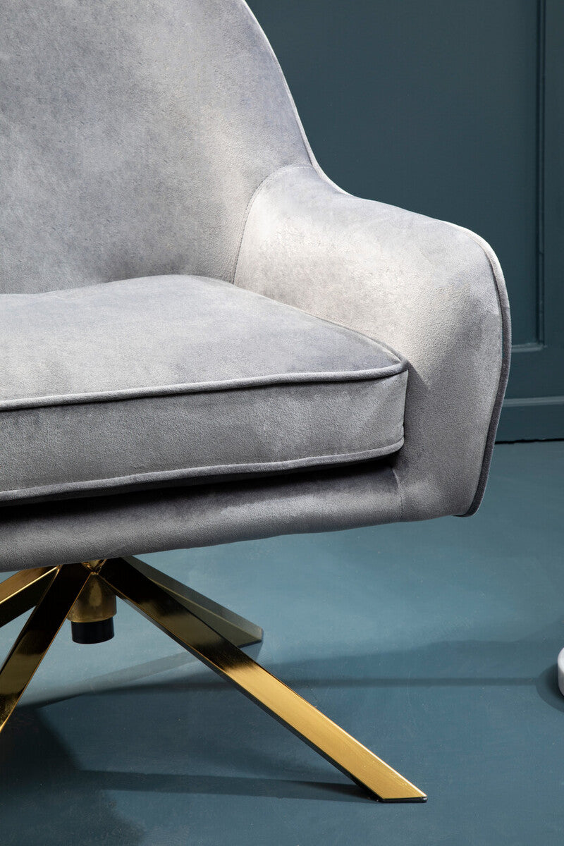 Avery Grey Velvet Chair
