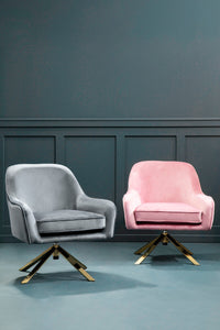 Avery Grey Velvet Chair