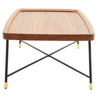 Doha Coffee Table With Cross Metal Legs