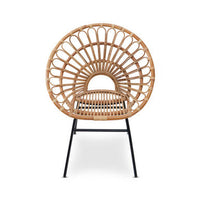 Java Natural Rattan Flared Back Chair