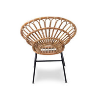 Java Natural Rattan Flared Back Chair