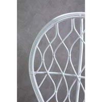 Java Grey And White Natural Rattan Curved Chair