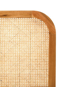 Lyon Natural Rattan And Oak Double Bed Headboard