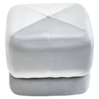 Kaia Grey Velvet Stool